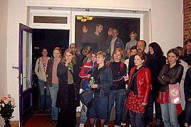 Audience during the action and exhibition Audience during the action and exhibition