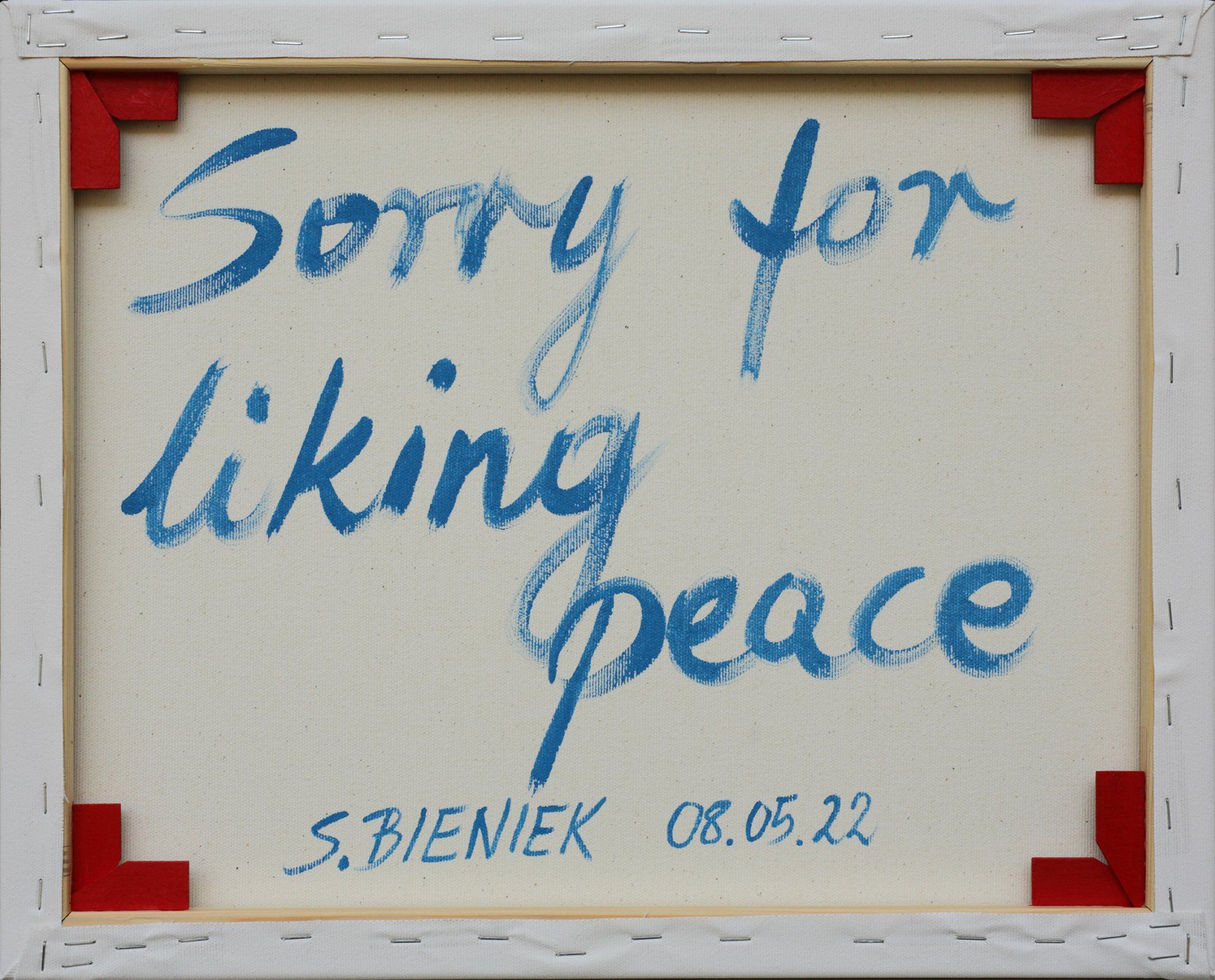 „Sorry for liking peace“. Painting from the series of „Sorry for liking peace“. Painting from the series of