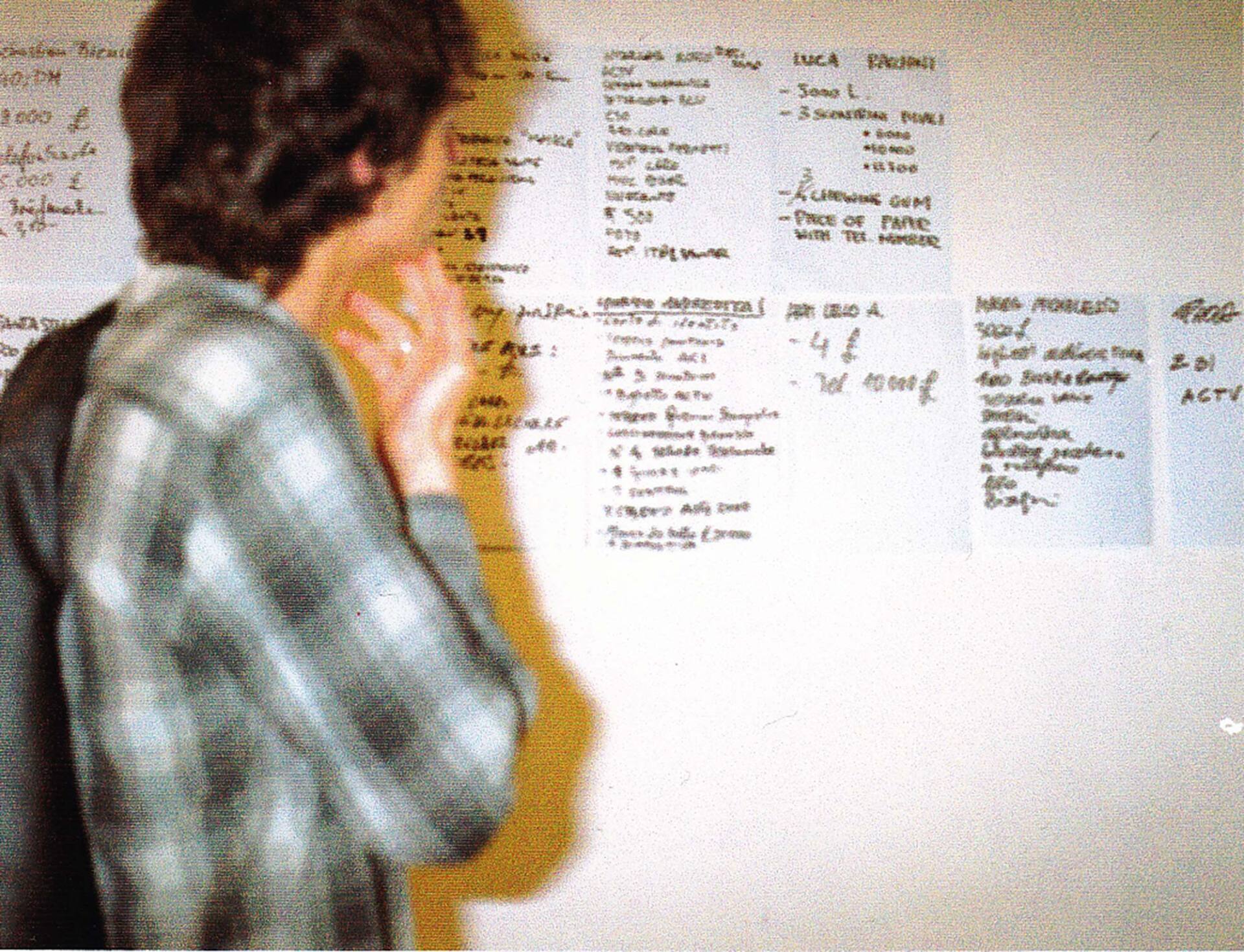 Bieniek asked every visitor to give him his complete wallet and he pinned on the wall what was inside - and every visitor trusted him and gaved him his complete walled. You can see: money, ID cards, telefon numbers, condoms, photographs... on the wall. Bieniek asked every visitor to give him his complete wallet and he pinned on the wall what was inside - and every visitor trusted him and gaved him his complete walled. You can see: money, ID cards, telefon numbers, condoms, photographs... on the wall.