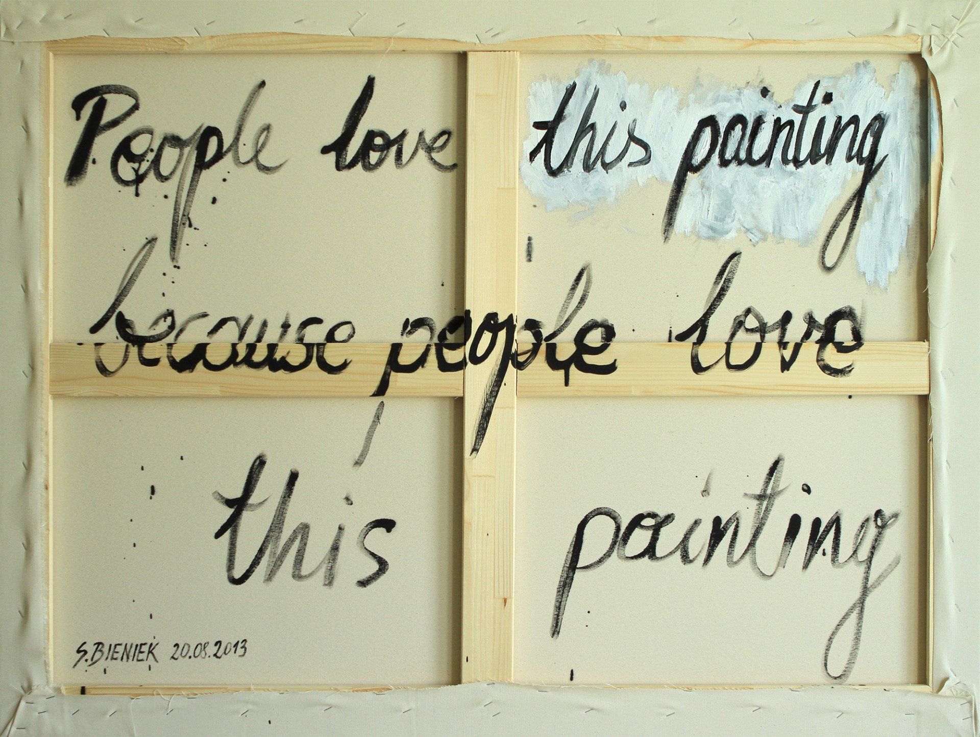 The Mechanism of Love People love this painting, because people love  this painting  texart textkunst Bieniek-Text by Sebastian Bieniek written art geschriebene Kunst The Mechanism of Love People love this painting, because people love  this painting  texart textkunst Bieniek-Text by Sebastian Bieniek written art geschriebene Kunst