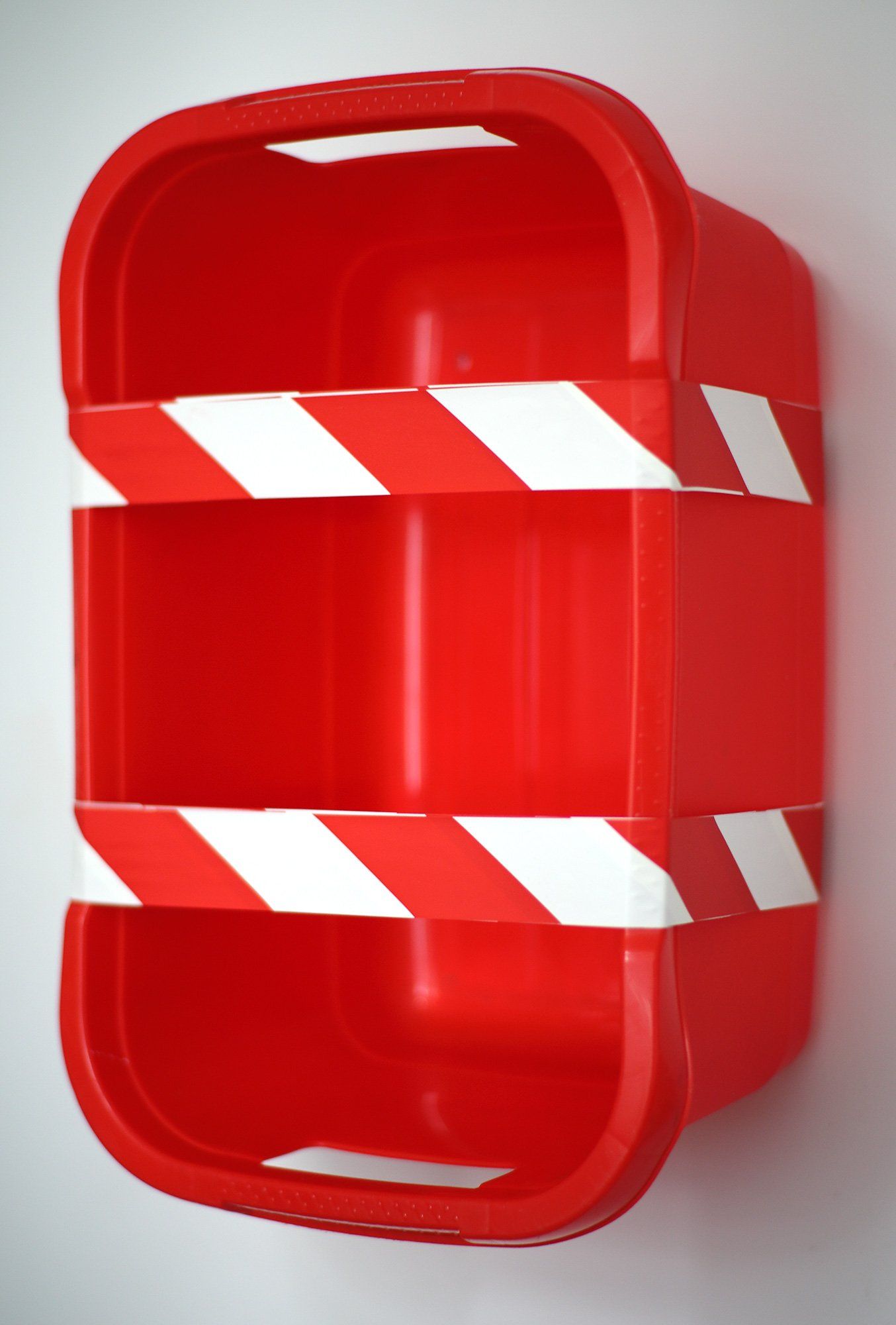 „Barrier Tape on Laundry Basket“ (also „Barrier Tape Object No. 12“) by Sebastian Bieniek (B1EN1EK), the inventor of „Barrier Tape Art“. Created in june 2020. Size: 55 cm. x 36 cm. x 23 cm. „Barrier Tape on Laundry Basket“ (also „Barrier Tape Object No. 12“) by Sebastian Bieniek (B1EN1EK), the inventor of „Barrier Tape Art“. Created in june 2020. Size: 55 cm. x 36 cm. x 23 cm.