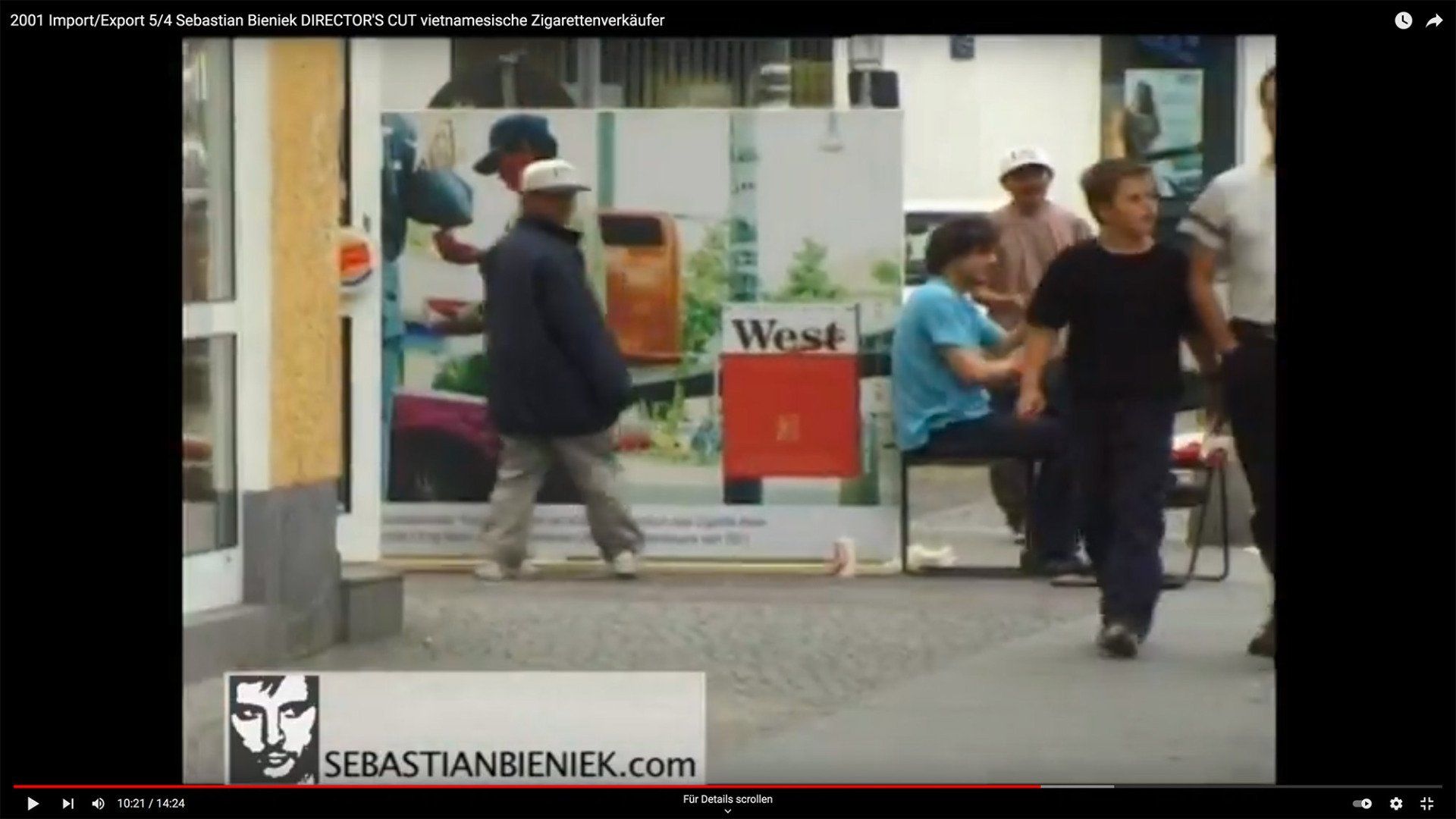 Video of Performance by Sebastian Bieniek in the Sophiensäle in Berlin, 1999 titeled  Video of Performance by Sebastian Bieniek in the Sophiensäle in Berlin, 1999 titeled