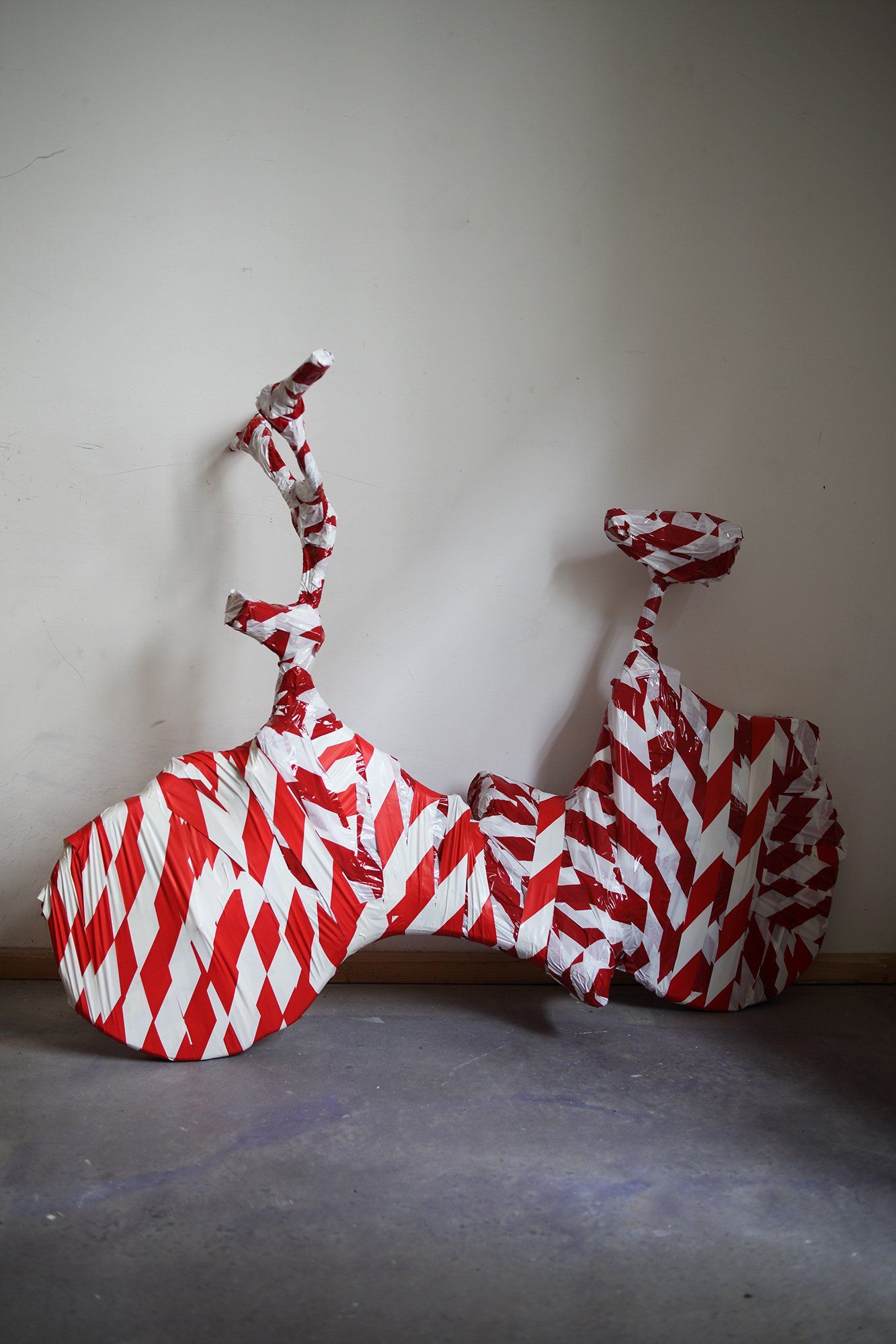 „Barrier Tape Bike“ (also „Barrier Tape Object No. 14“) by Sebastian Bieniek (B1EN1EK), the inventor of „Barrier Tape Art“. Created in june 2020. Size: 140 cm. x 110 cm. x 40 cm. „Barrier Tape Bike“ (also „Barrier Tape Object No. 14“) by Sebastian Bieniek (B1EN1EK), the inventor of „Barrier Tape Art“. Created in june 2020. Size: 140 cm. x 110 cm. x 40 cm.