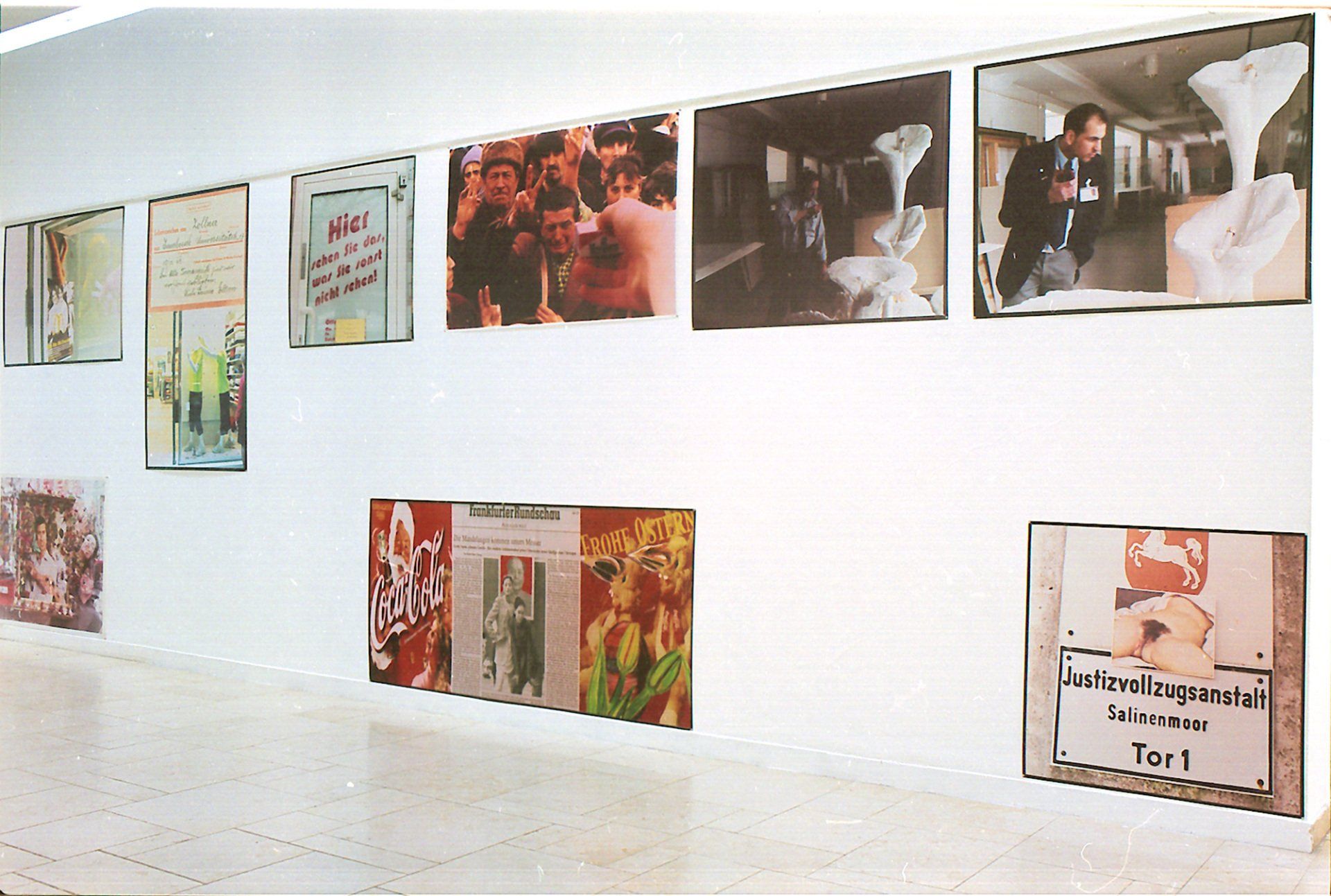 Sebastian Bieniek's Meisterschülerausstellung (Doploma-Exhibition), University of Arts, Berlin, 2002. This photographs were cutted by his mother in pieces and overpainted with flowers in 2012. Sebastian Bieniek's Meisterschülerausstellung (Doploma-Exhibition), University of Arts, Berlin, 2002. This photographs were cutted by his mother in pieces and overpainted with flowers in 2012.