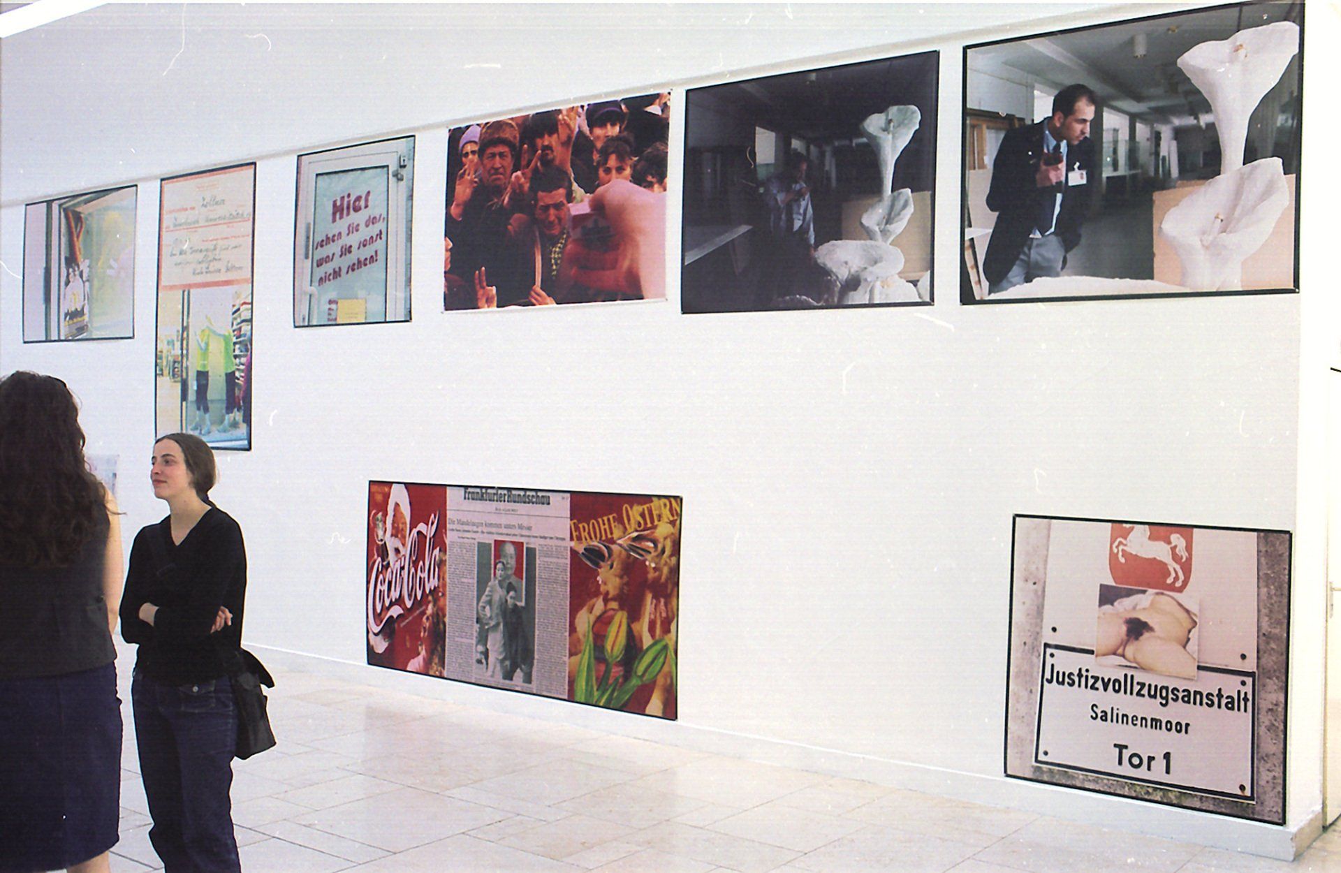 Sebastian Bieniek's Meisterschülerausstellung (Doploma-Exhibition), University of Arts, Berlin, 2002. This photographs were cutted by his mother in pieces and overpainted with flowers in 2012. Sebastian Bieniek's Meisterschülerausstellung (Doploma-Exhibition), University of Arts, Berlin, 2002. This photographs were cutted by his mother in pieces and overpainted with flowers in 2012.