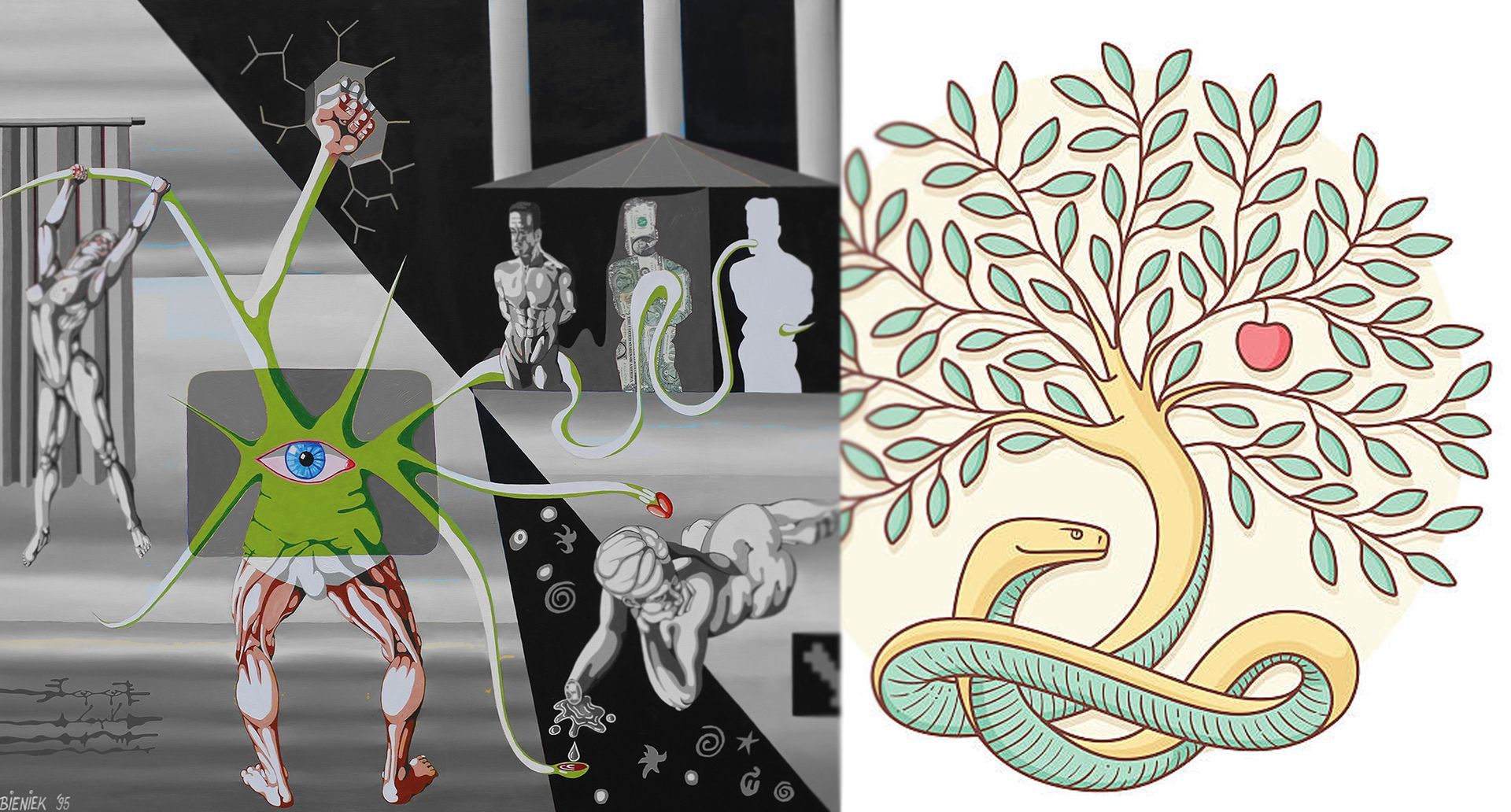 In Sebastian Bieniek's painting