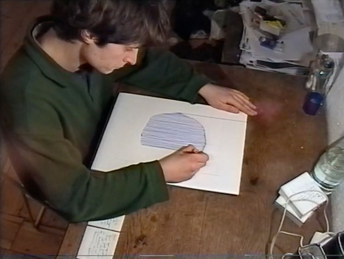 video of Sebastian Bieniek drawing 