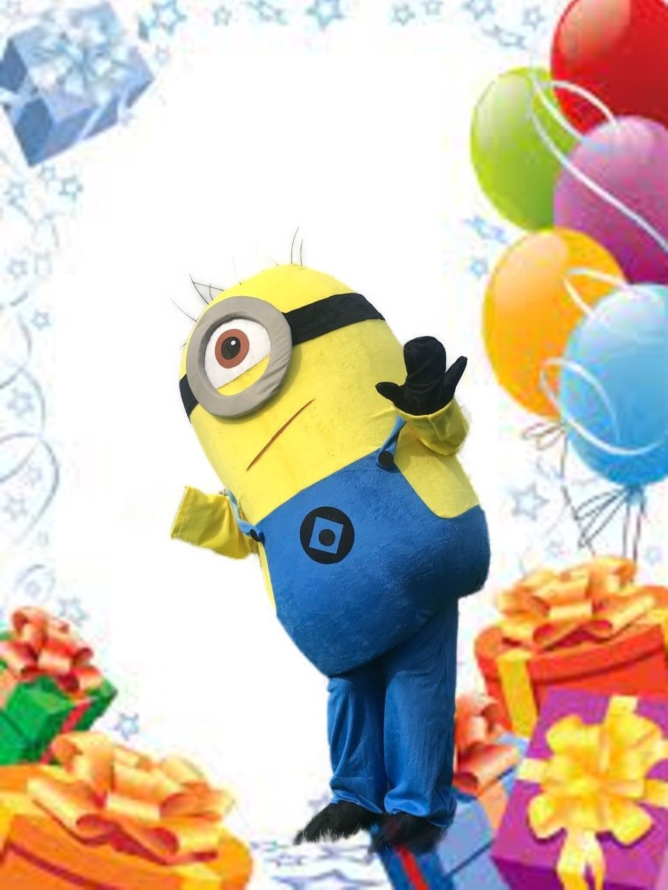 Grosse peluche déguisée pour ambiance ludique et familiale