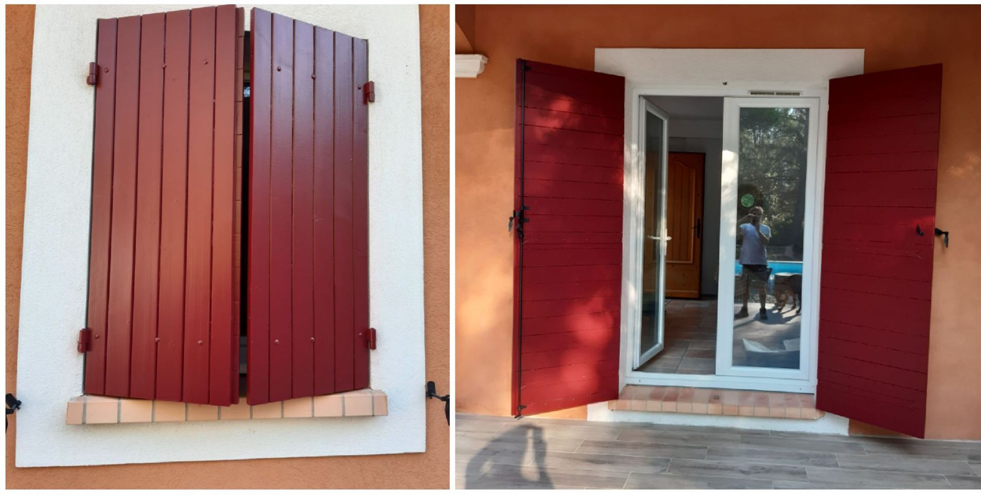 Rénovation et peinture de volets à ROGNES près de LAMBESC