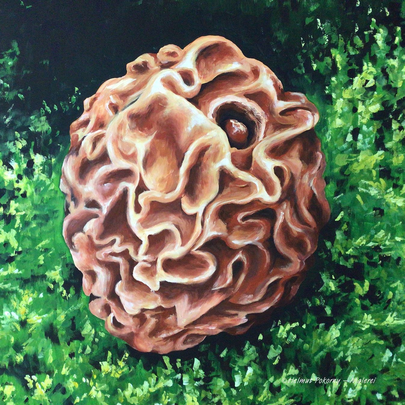 Quitte vertrocknet Moos Helmut Pokorny Malerei