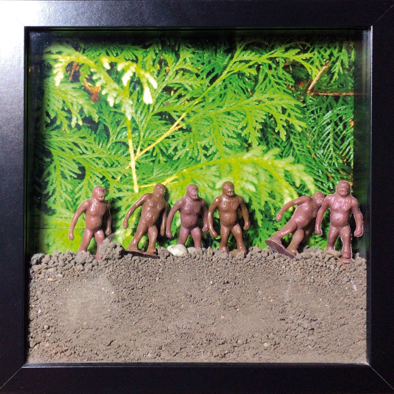 Afrika Gorillas Wunder in Tüten Erinnerungen Nostalgie Zeitfenster Helmut Pokorny Malerei