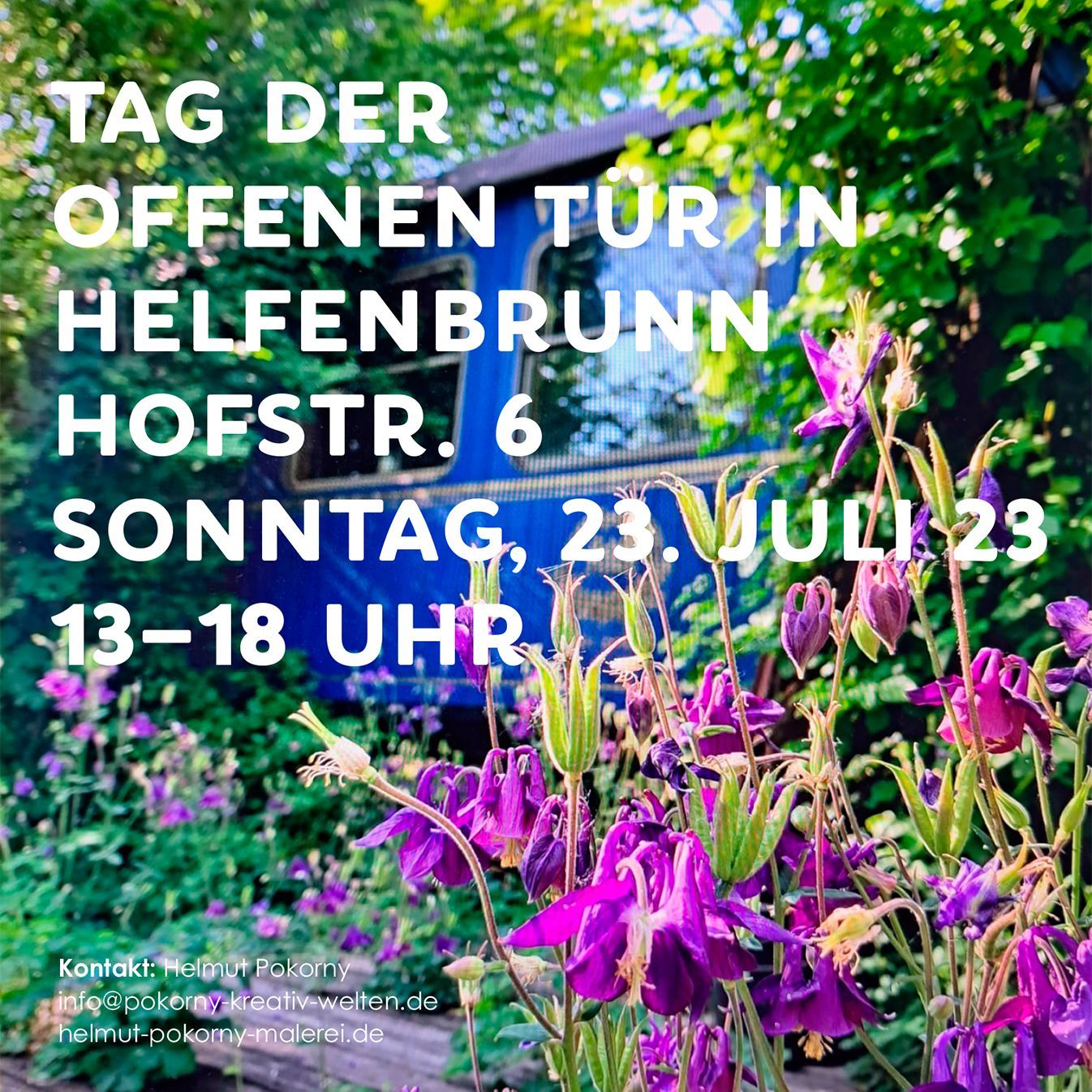 Tag der offenen Tür 1200-Jahrfeier Helfenbrunn Malerei Helmut Pokorny