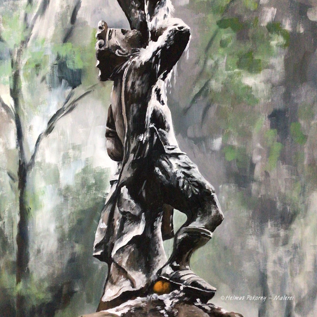 Mohrenbrunnen Freising Fürstendamm Flanierweg Freisinger Volksfest Wasserpokal Bierkrug Malerei