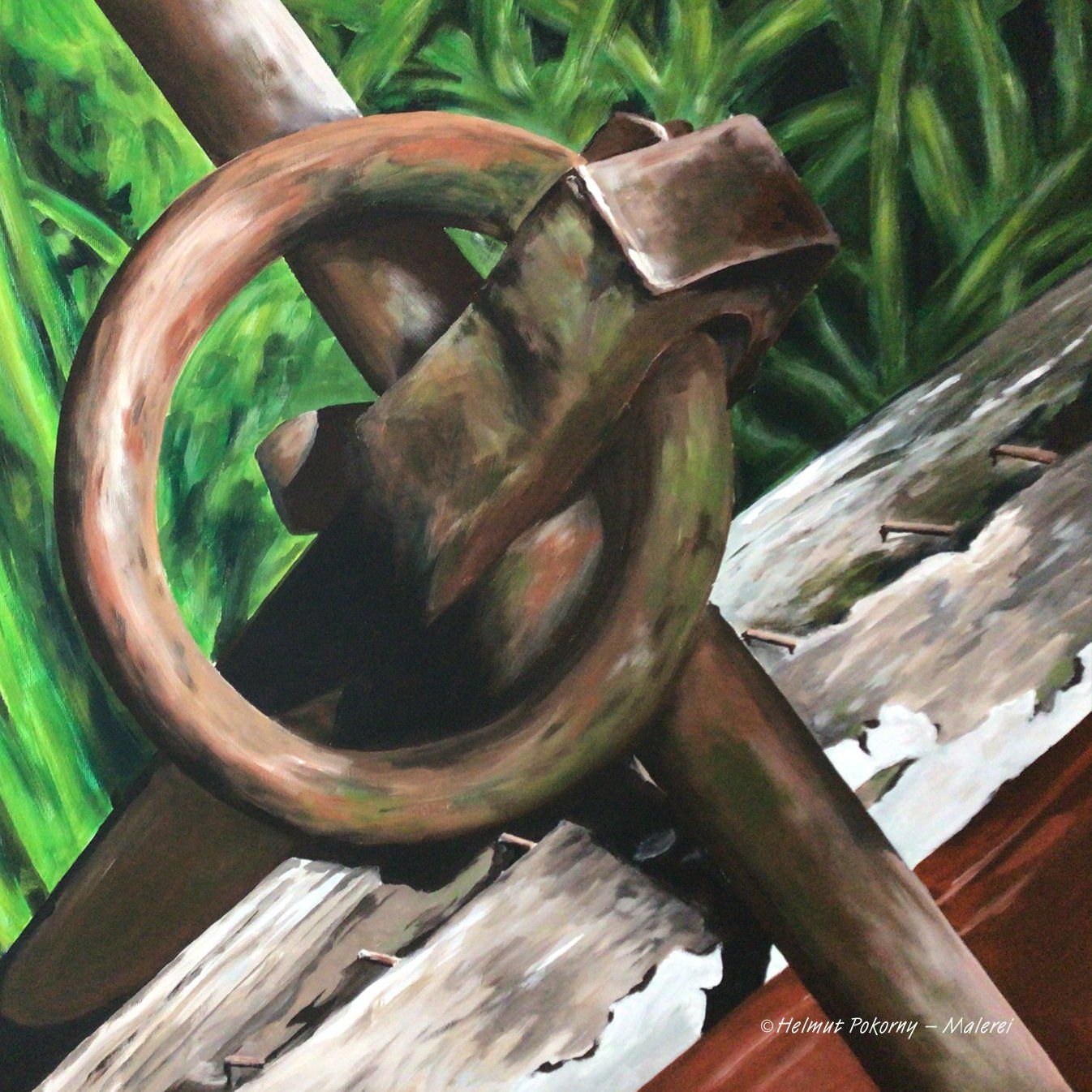 Anker und Maritimes in Helfenbrunn Anker im Garten von Helfenbrunn