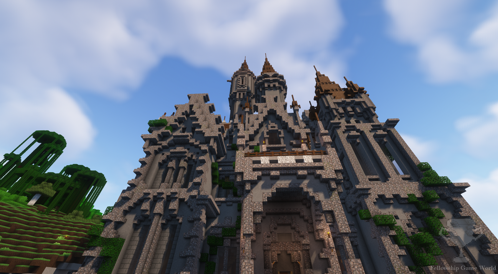 Castle at the Elytra Course on the Game World