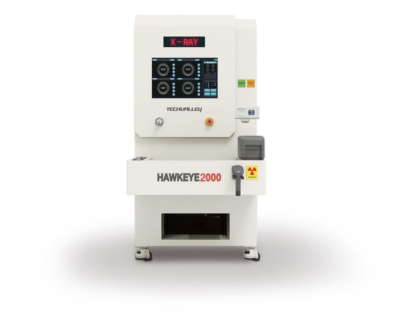 Produktfoto Frontalansicht Röntgen-Bauteilzähler Hawkeye2000 von Techvalley