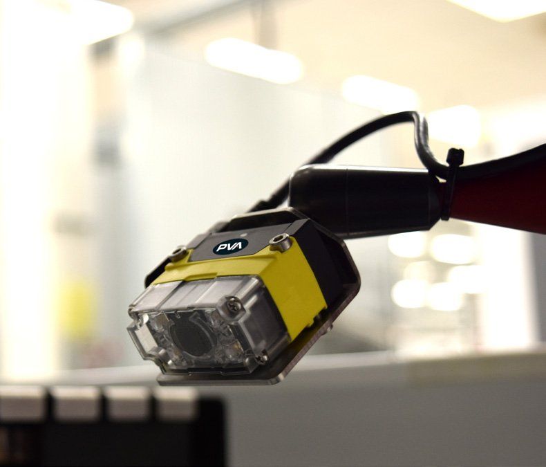 Clode Up of Barcode Scanner for PVA systems