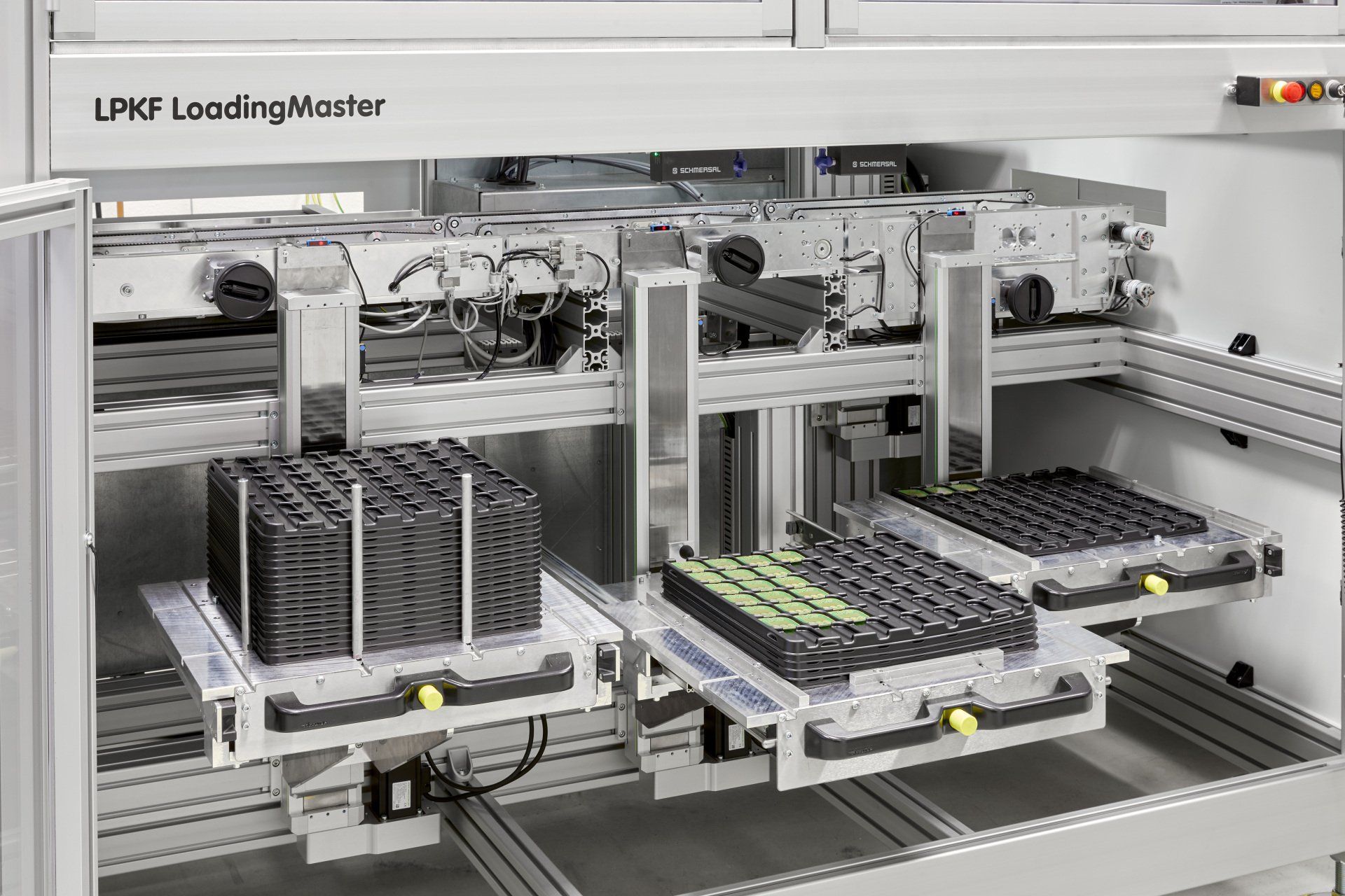 LoadingMaster 2000 von LPKF: Detailansicht des Boxenhandlings