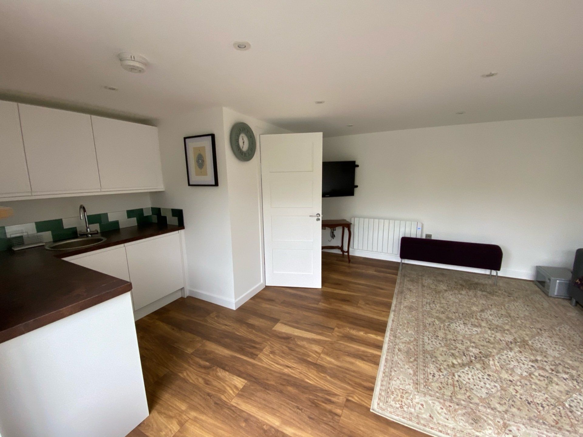 Garden room with stylish interior design