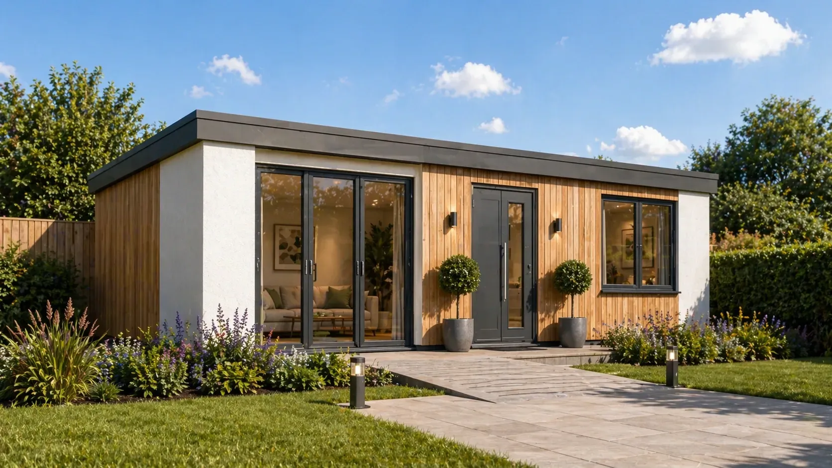 Insulated garden office and garden room space