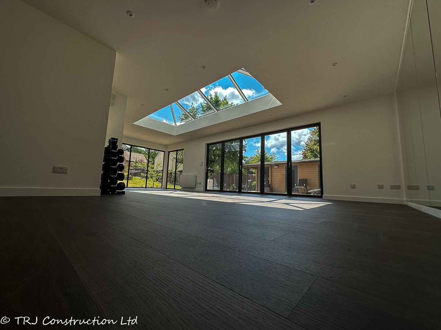 Annexe; garden room; granny annexe; gym; gym garden room; home gym; own gym; own sauna; personal gym room; sauna garden room; sauna room; sip panels; trj construction ltd;