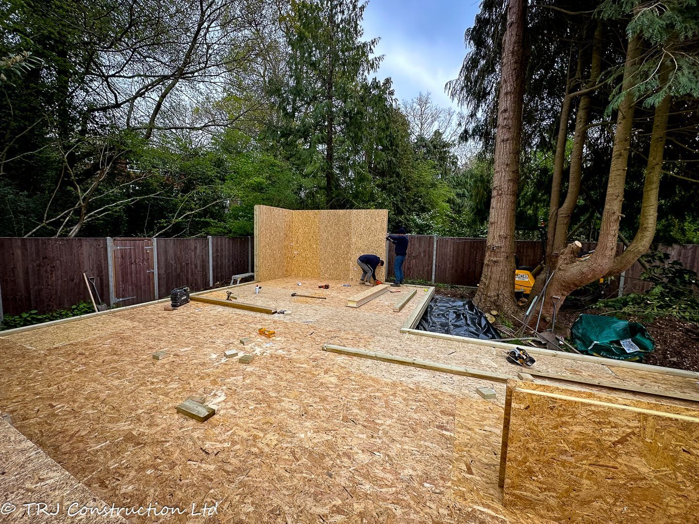 Energy-efficient SIP panels ready for installation.