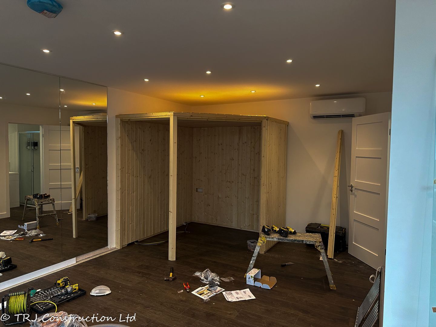 Annexe; garden room; granny annexe; gym; gym garden room; home gym; own gym; own sauna; personal gym room; sauna garden room; sauna room; sip panels; trj construction ltd;