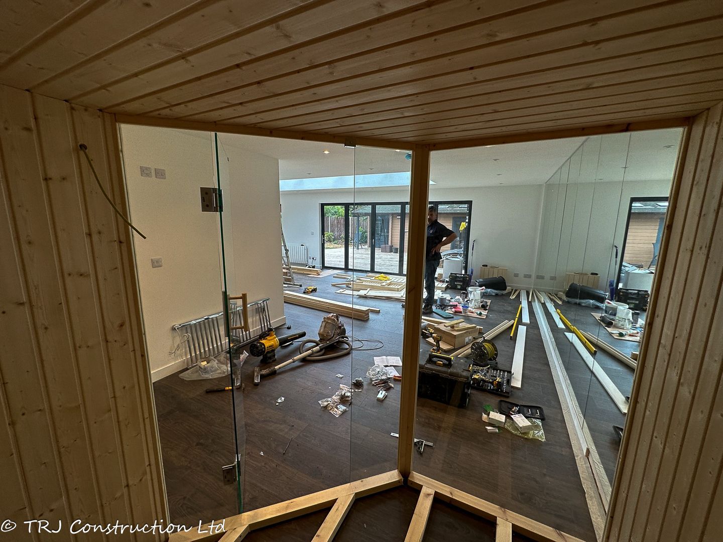 Annexe; garden room; granny annexe; gym; gym garden room; home gym; own gym; own sauna; personal gym room; sauna garden room; sauna room; sip panels; trj construction ltd;