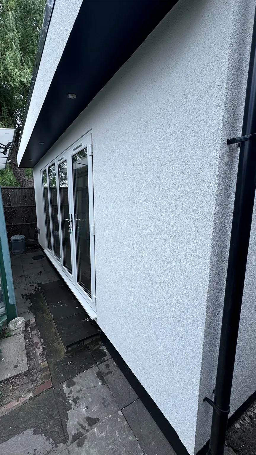 k render cladding granny annexe