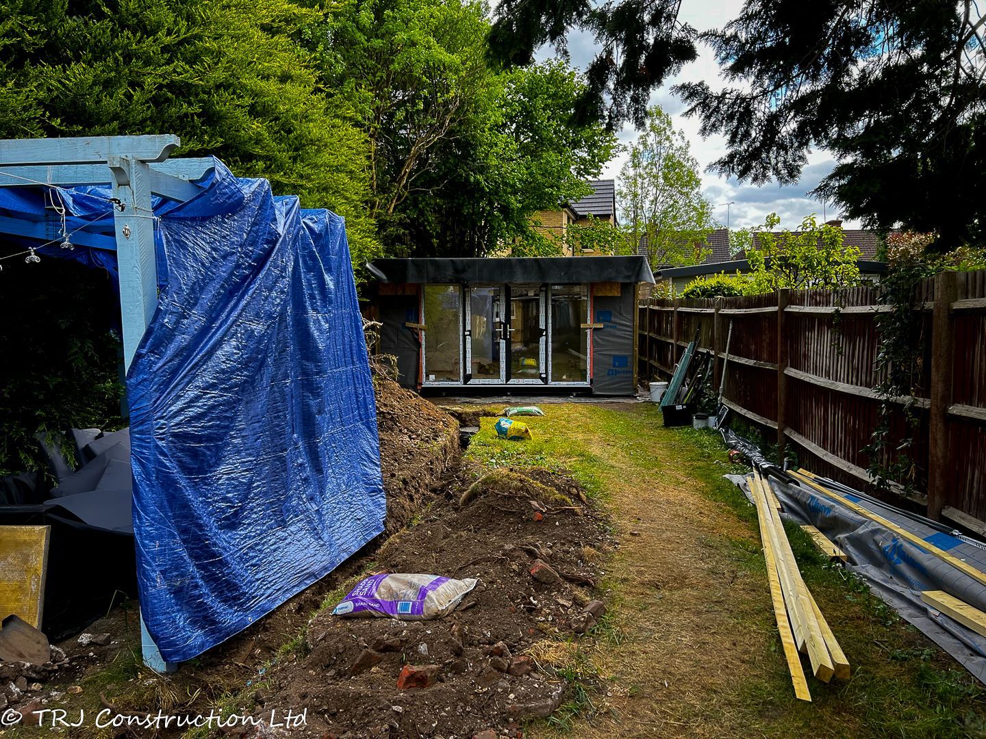 Bespoke garden room converted into a home office by TRJ Construction