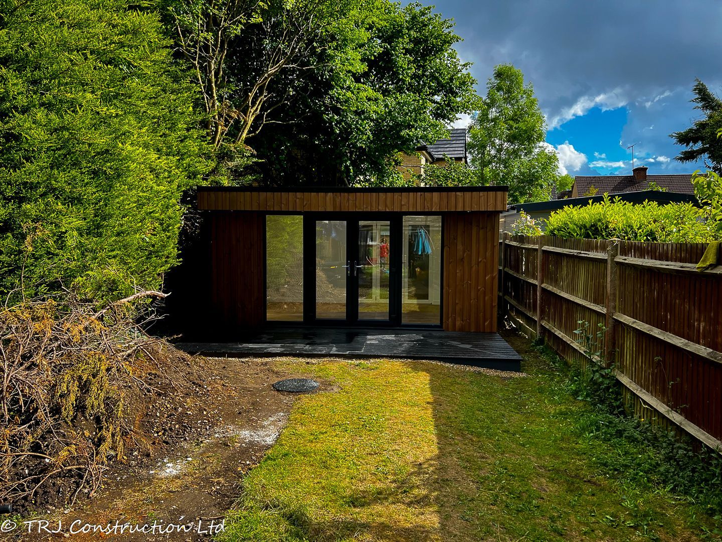 Bespoke garden room converted into a home office by TRJ Construction