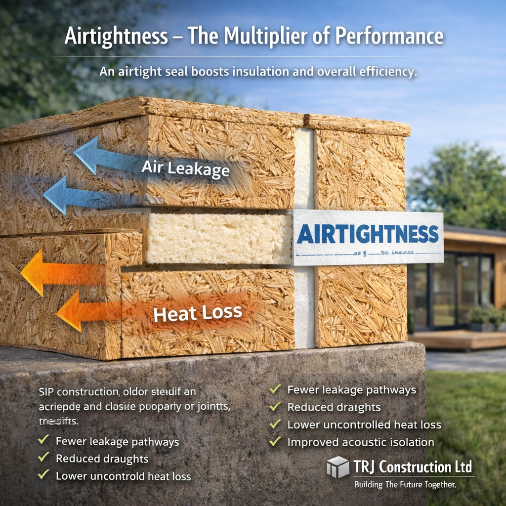 Airtight and energy efficient SIP panel