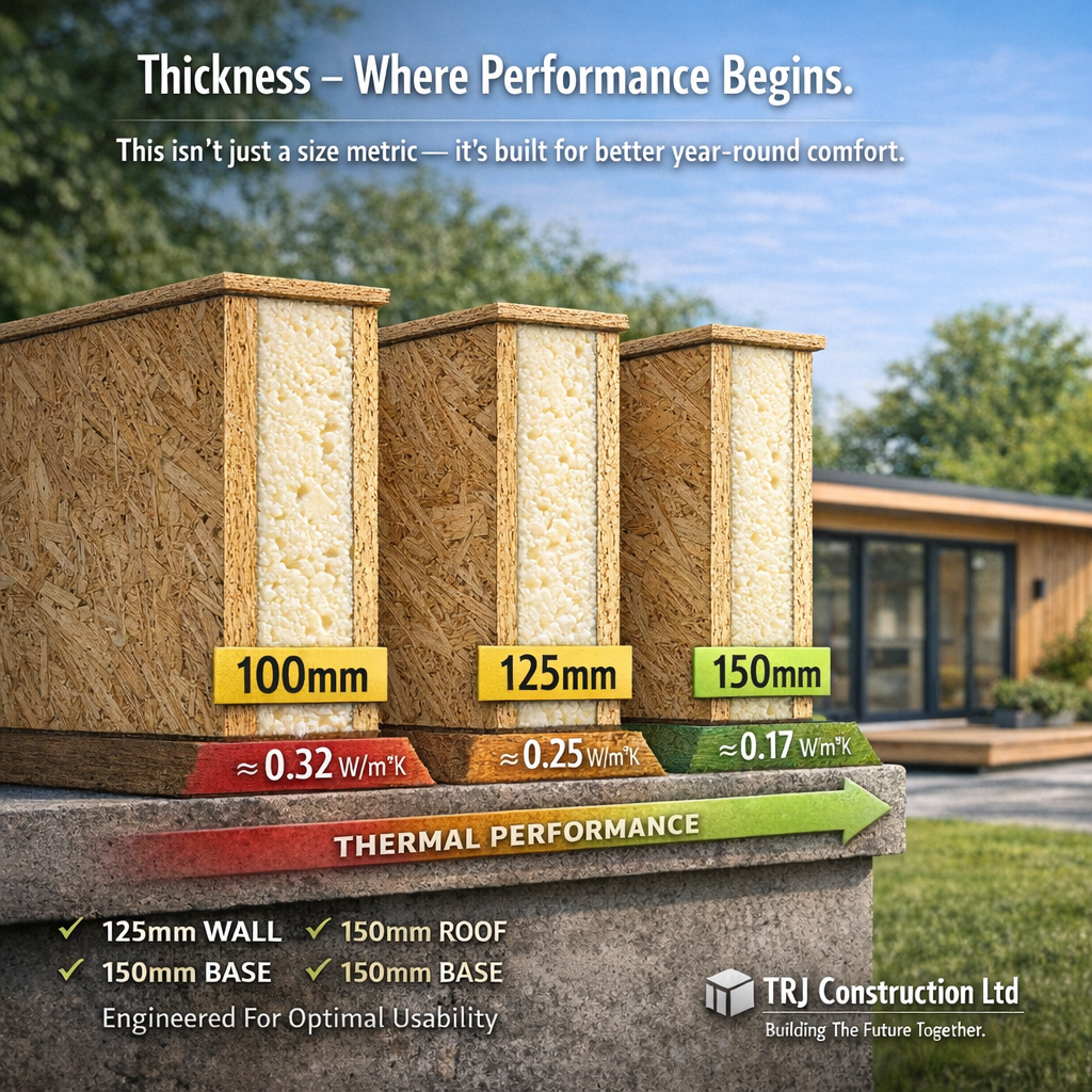 SIP panels thickness and insulation