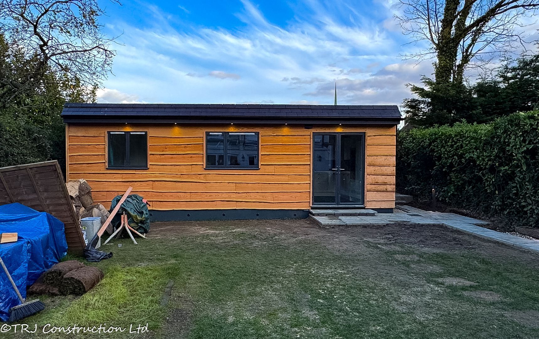 SIP panel construction for custom home