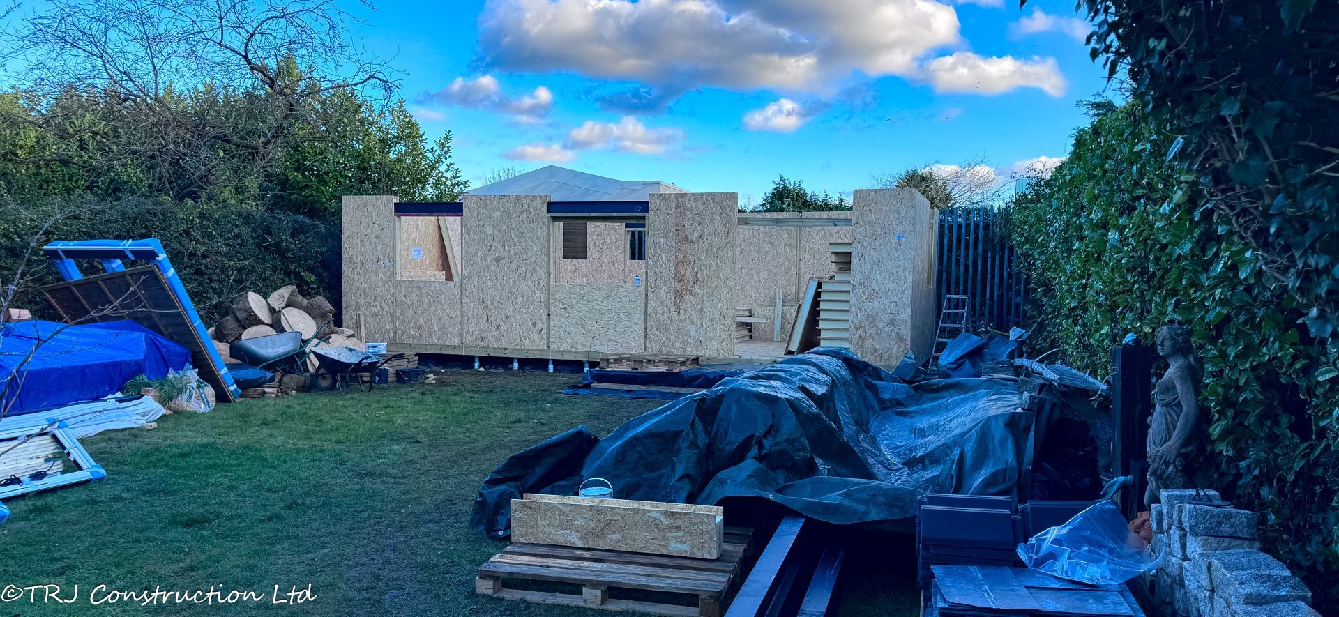 SIP panel walls for garden room