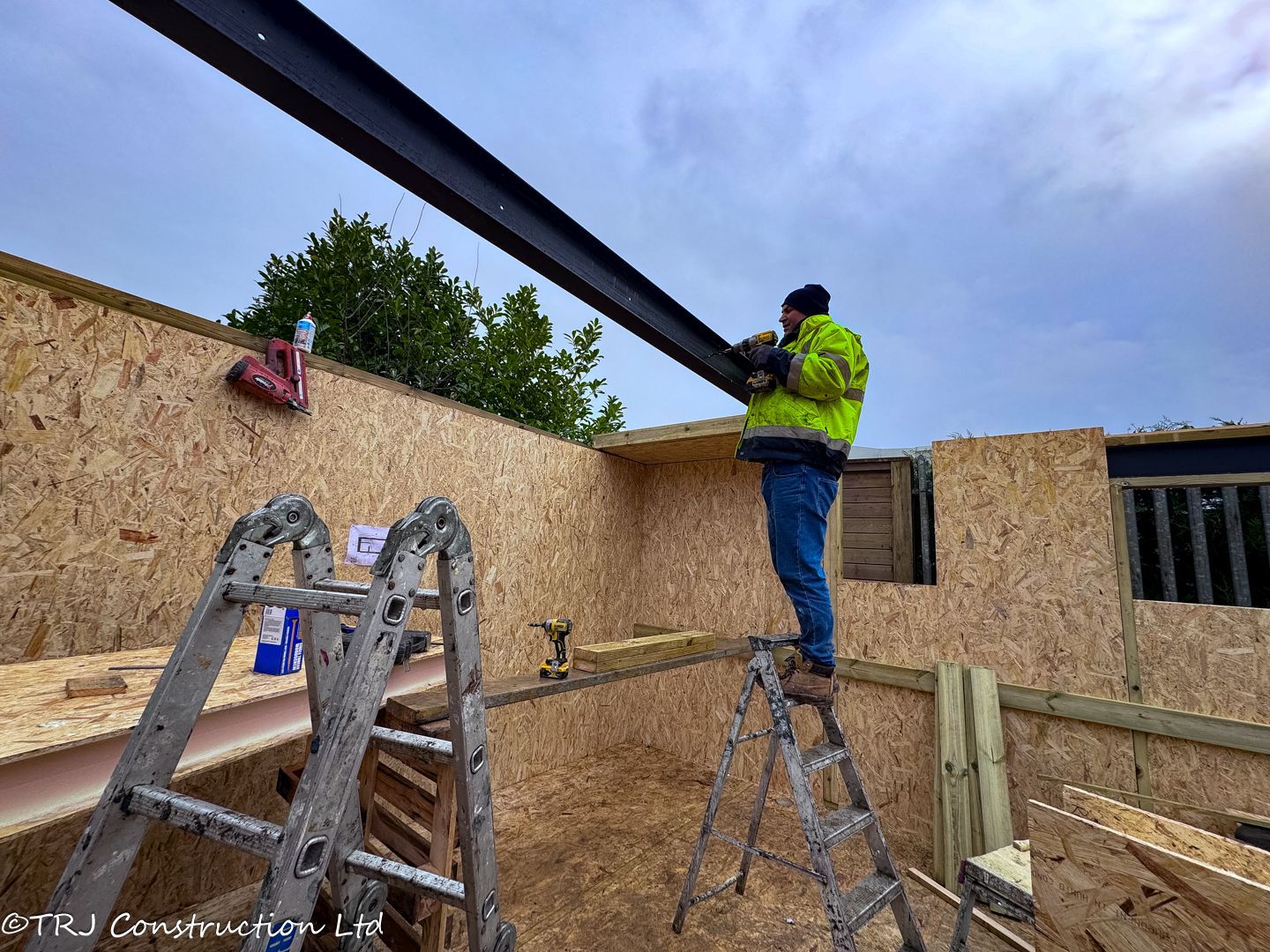 SIP panel walls for garden room