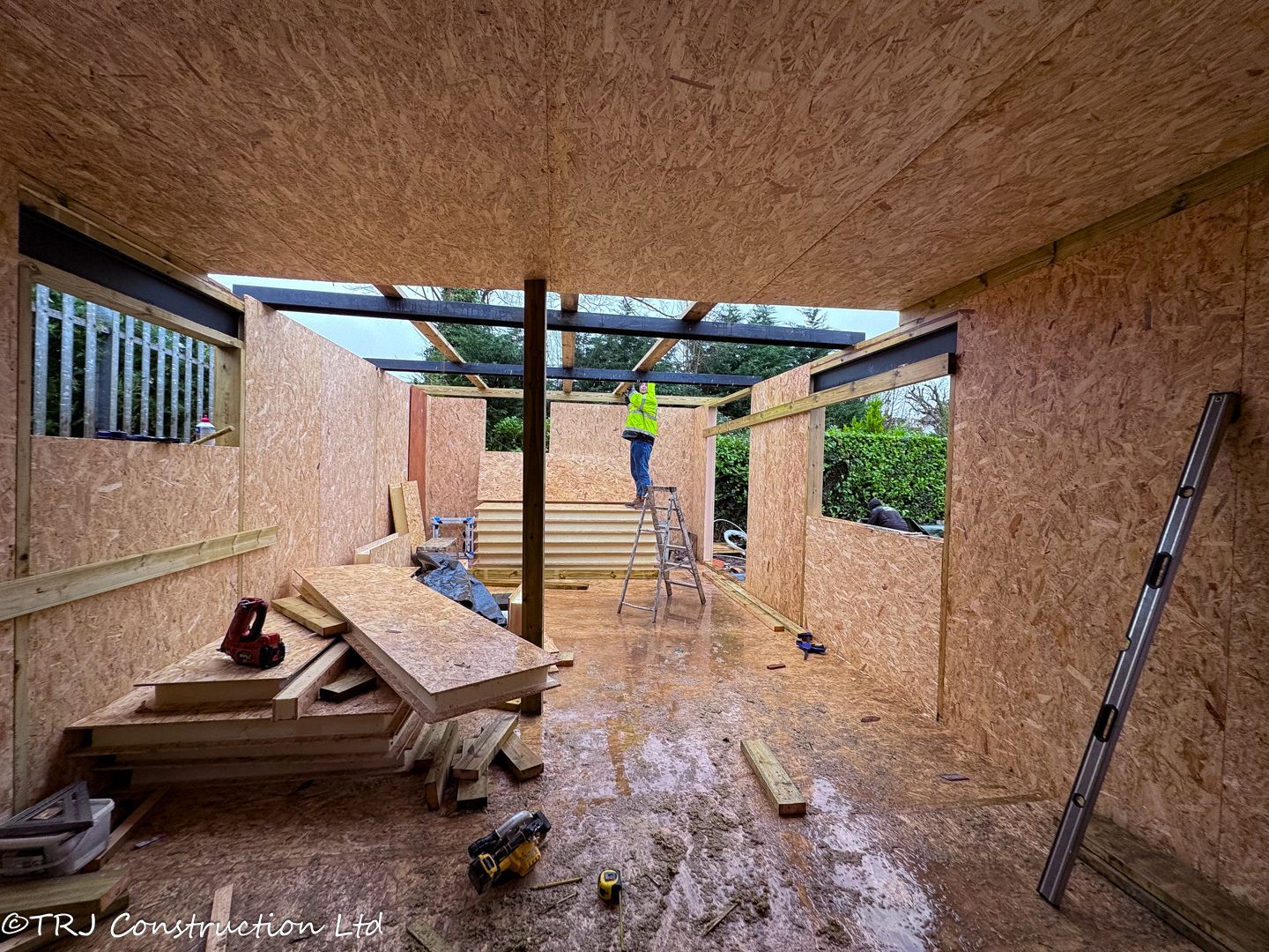 SIP panel walls for garden room