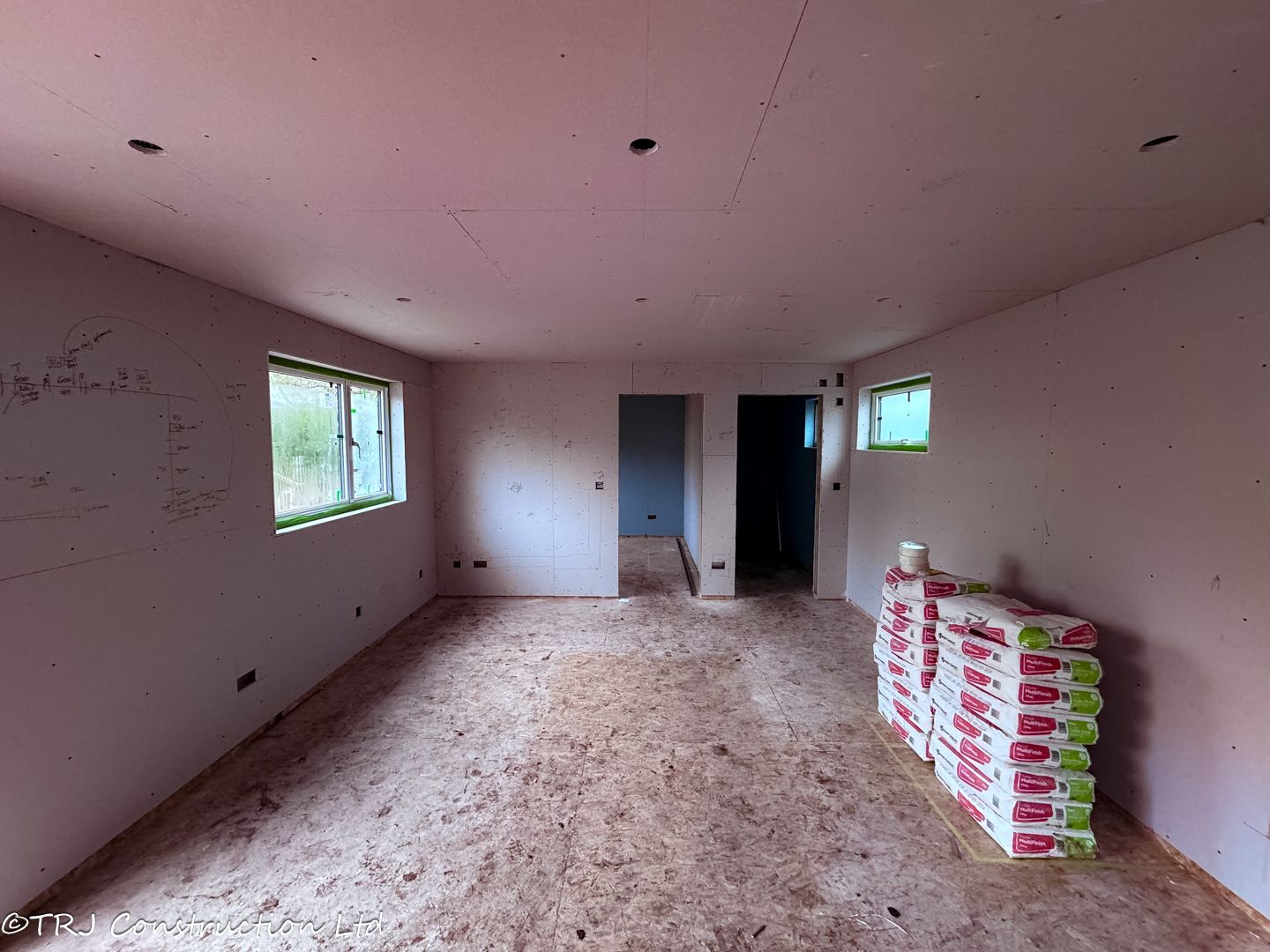 plasterboard on a granny annexe