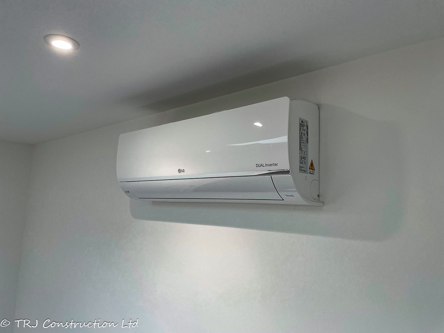 Quiet and powerful air conditioning unit fitted in a modern apartment.