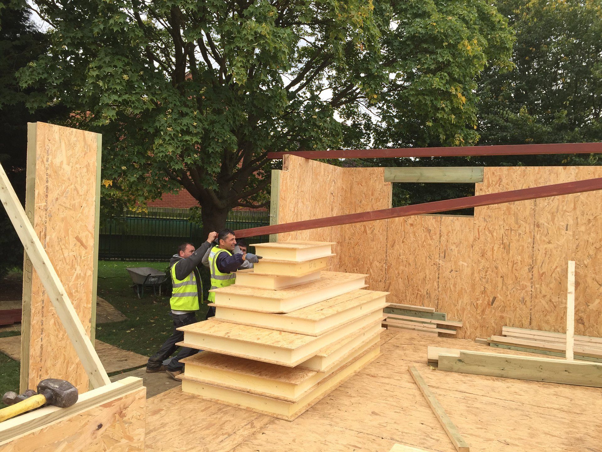 Garden room with eco-friendly materials