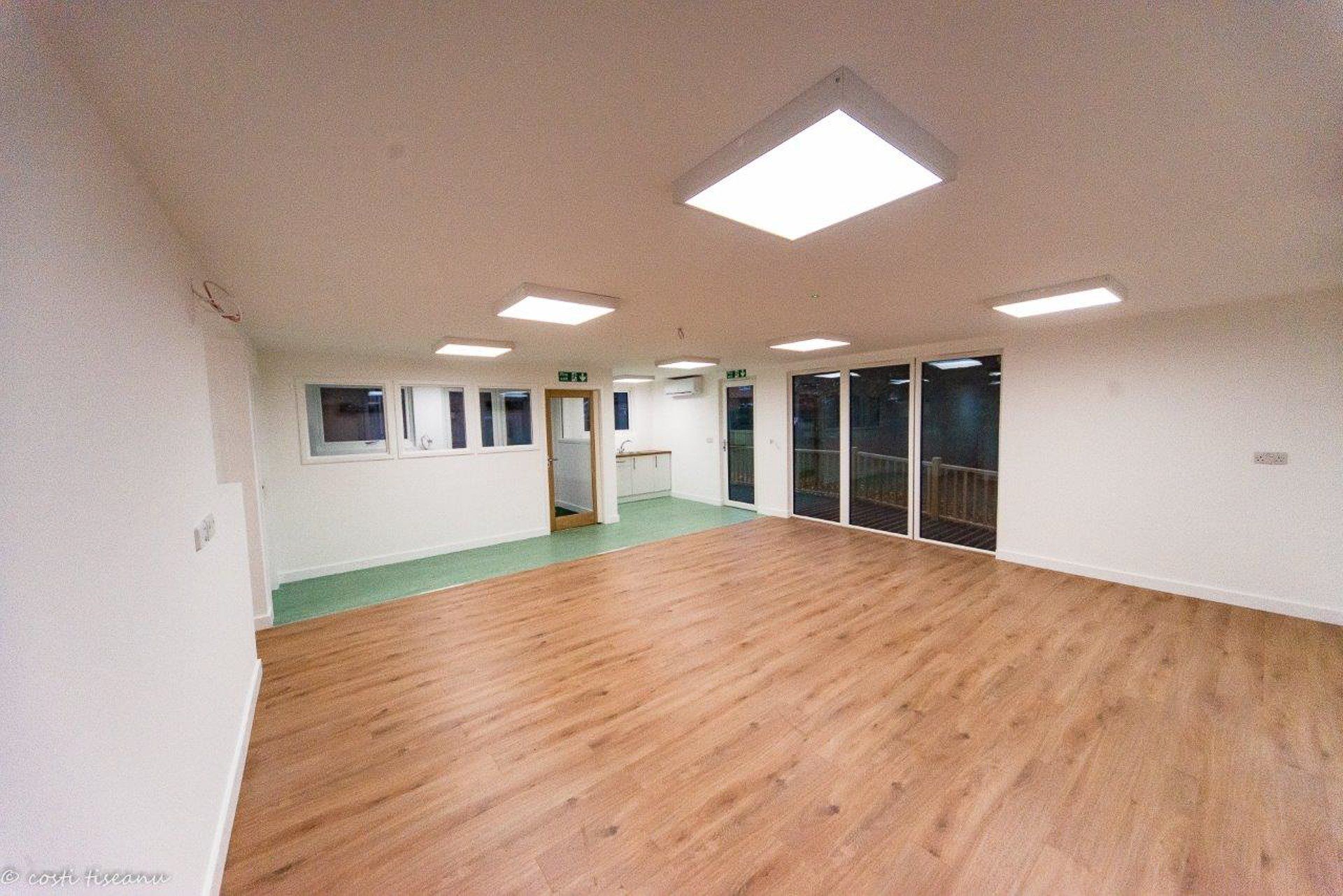 Custom garden room with home office setup