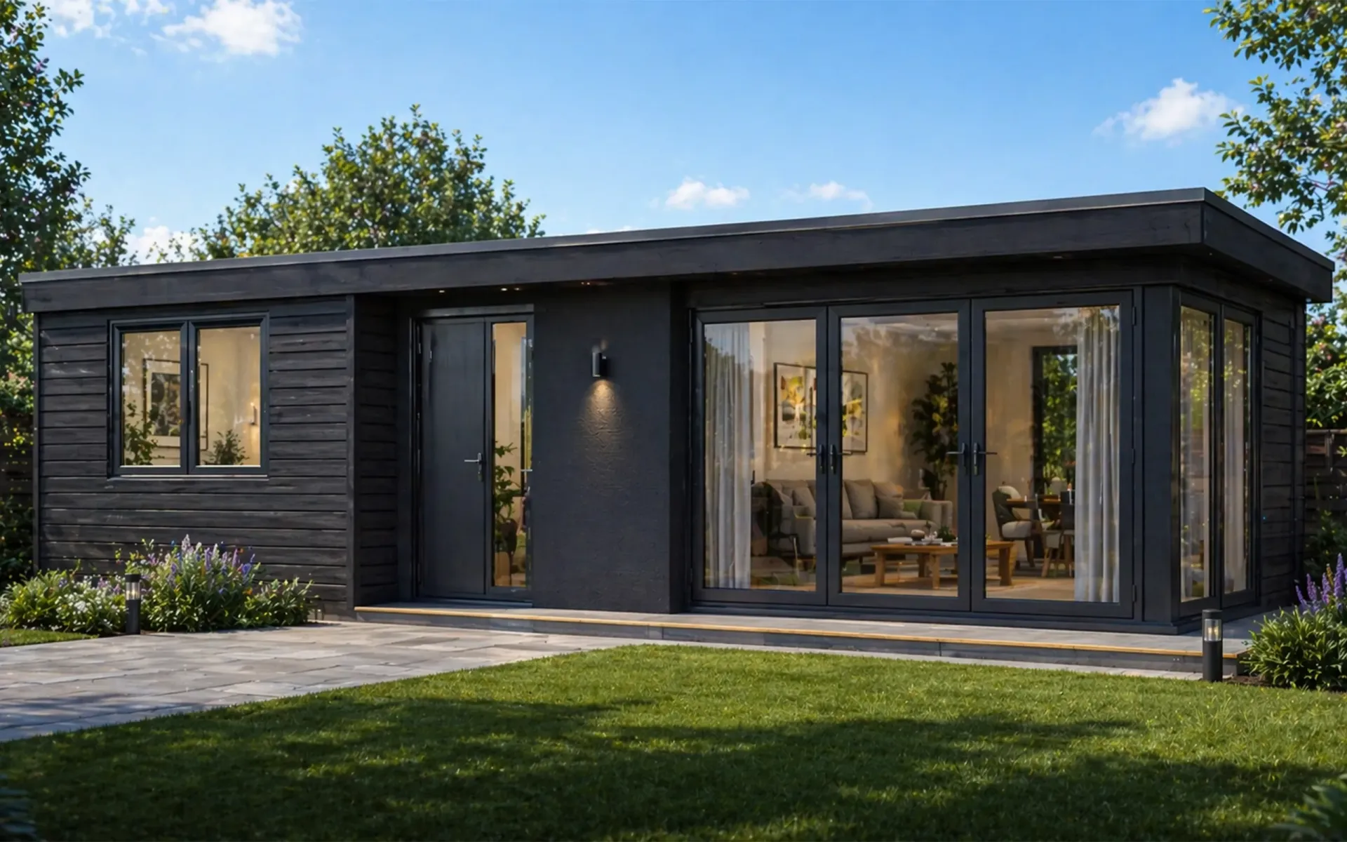 The Ash open-plan granny annexe living space
