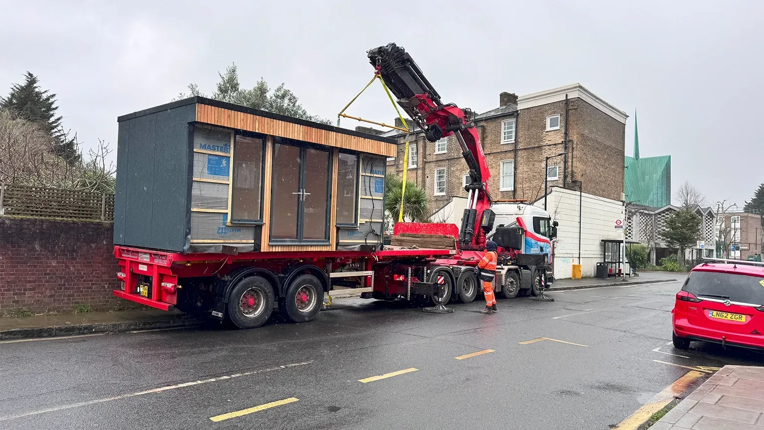 garden room transported in central London