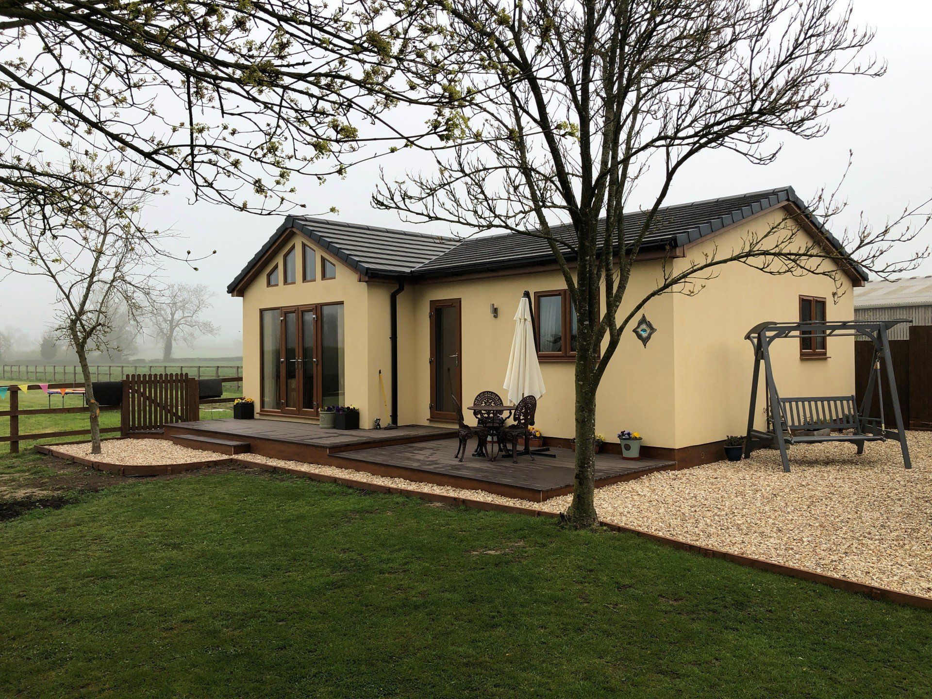 Planning-approved granny annexe with integrated utilities and insulation