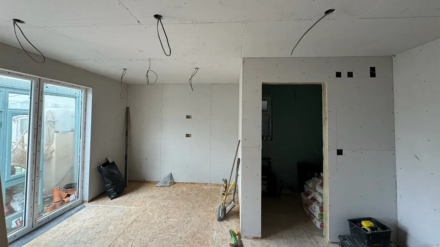 plasterboard granny annexe