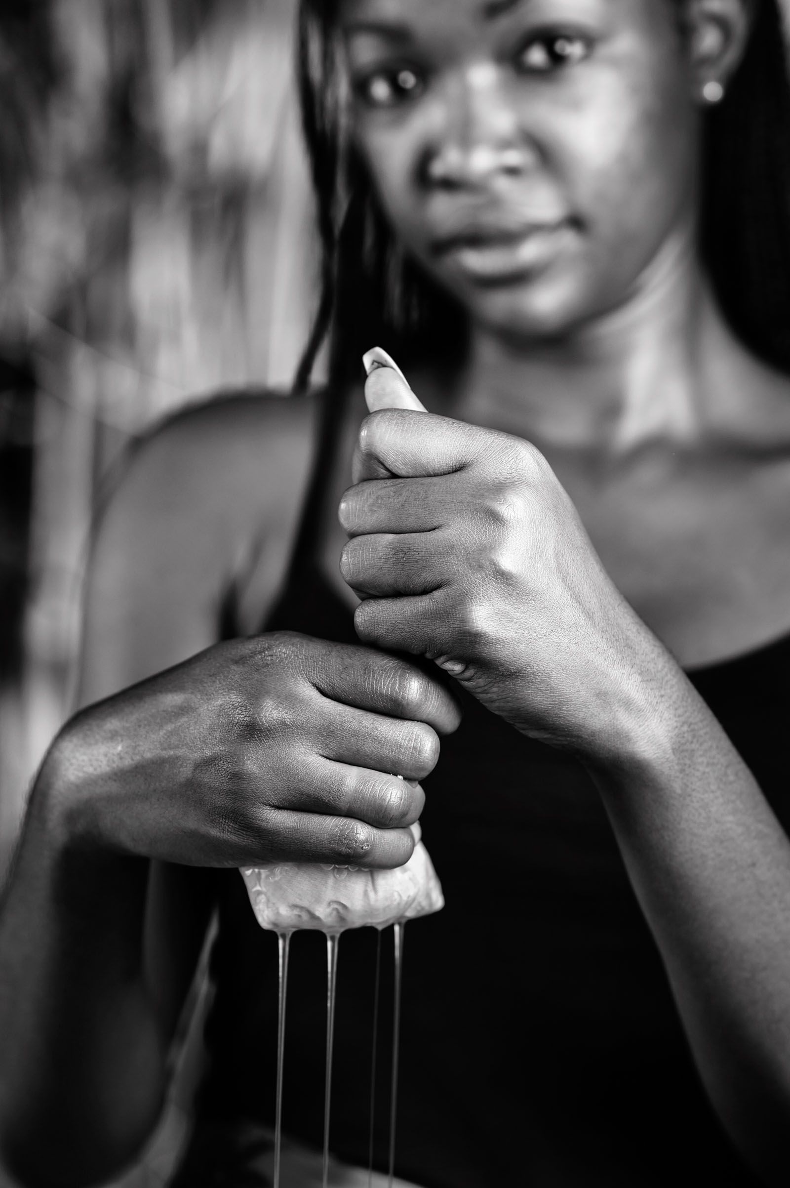 Photographe: Philippe Roger/www.arukuma.com Extraction du Gel de Feuilles d'argent