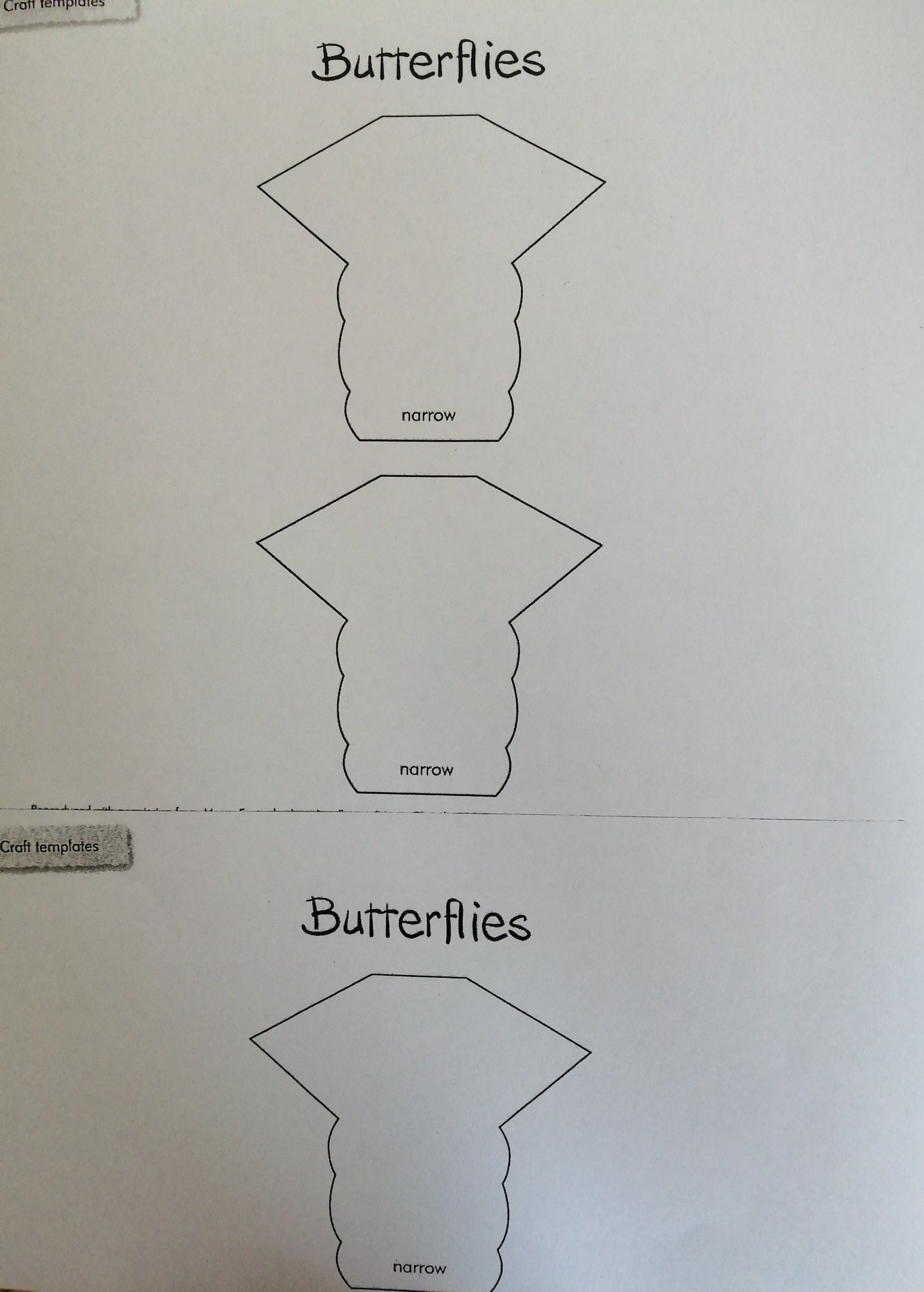Butterfly Template for Messy Easter