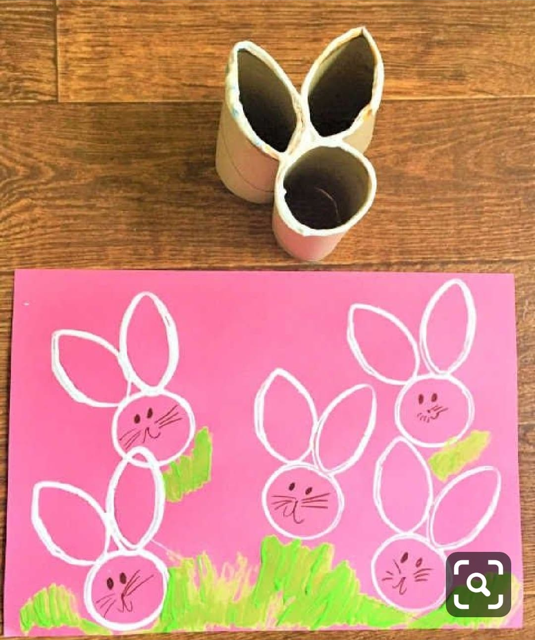 Messy Easter Bunny with Loo Rolls Messy Easter Bunny with Loo Rolls