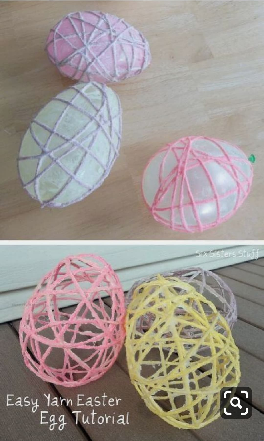 Messy Easter Wool Eggs step 2 Messy Easter Wool Eggs step 2