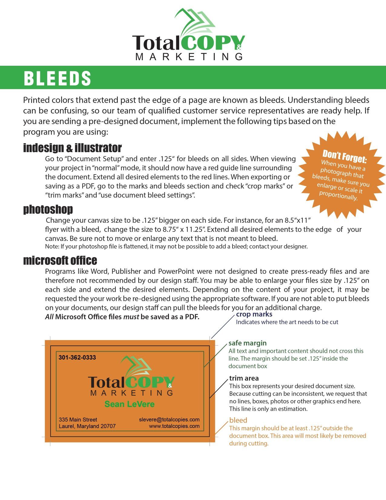 Total copy services brochure